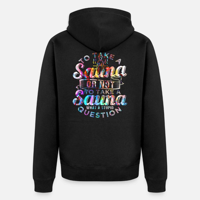 Sauna - Unisex Premium Bio Zip Hoodie - Schwarz