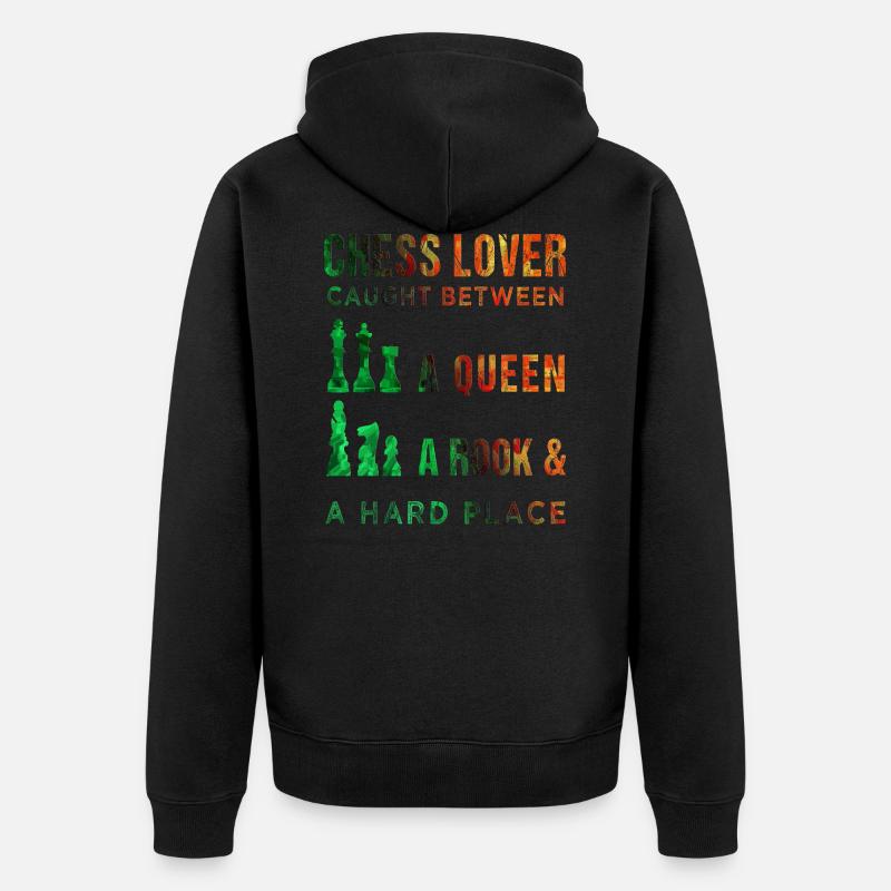 Échecs - Veste à capuche bio Premium Unisexe - noir