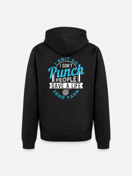 Knit - Unisex Premium Organic Zip Hoodie - black