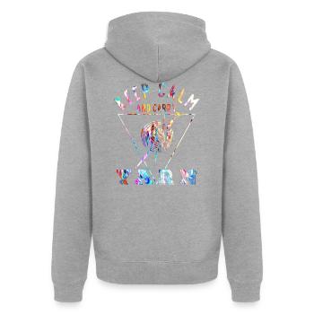 Tricot - Veste à capuche bio Premium Unisexe - gris chiné - Dos - Nico (187cm)