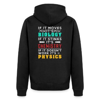 Biologie - Veste à capuche bio Premium Unisexe - noir - Dos - Nico (187cm)