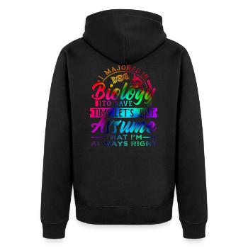 Biologie - Veste à capuche bio Premium Unisexe - noir - Dos - Nico (187cm)