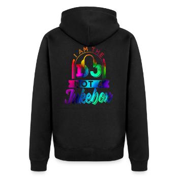 Dj - Veste à capuche bio Premium Unisexe - noir - Dos - Nico (187cm)