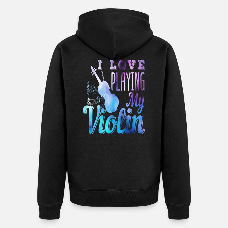 Violon - Veste à capuche bio Premium Unisexe - noir