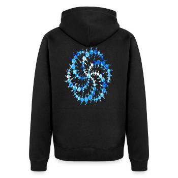 Cercles de grains - Veste à capuche bio Premium Unisexe - noir - Dos - Nico (187cm)