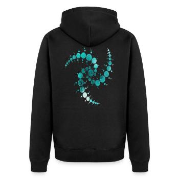Cercles de grains - Veste à capuche bio Premium Unisexe - noir - Dos - Nico (187cm)