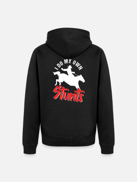 Rodeo - Unisex Premium Organic Zip Hoodie - black