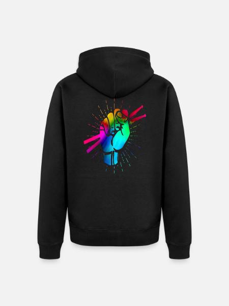 Percussion - Unisex Premium Organic Zip Hoodie - black
