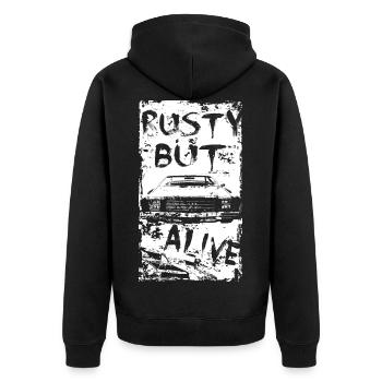 RUSTY BUT ALIVE - Veste à capuche bio Premium Unisexe - noir - Dos - Nico (187cm)