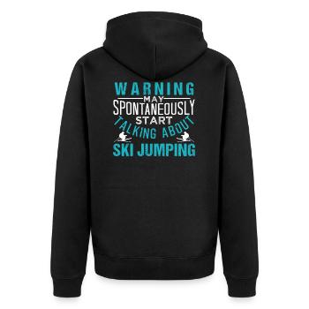 Saut à ski - Veste à capuche bio Premium Unisexe - noir - Dos - Nico (187cm)