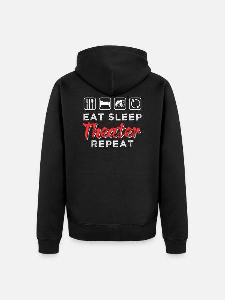 Theatre - Unisex Premium Organic Zip Hoodie - black