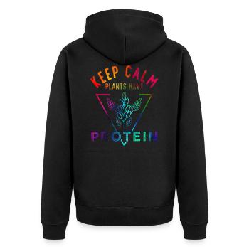 Vegan - Veste à capuche bio Premium Unisexe - noir - Dos - Nico (187cm)