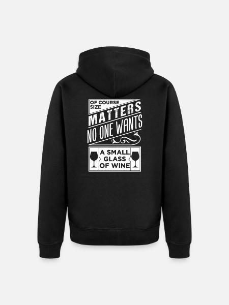 Wine - Unisex Premium Organic Zip Hoodie - black