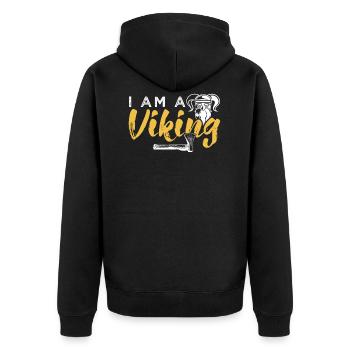 Vikings - Veste à capuche bio Premium Unisexe - noir - Dos - Nico (187cm)