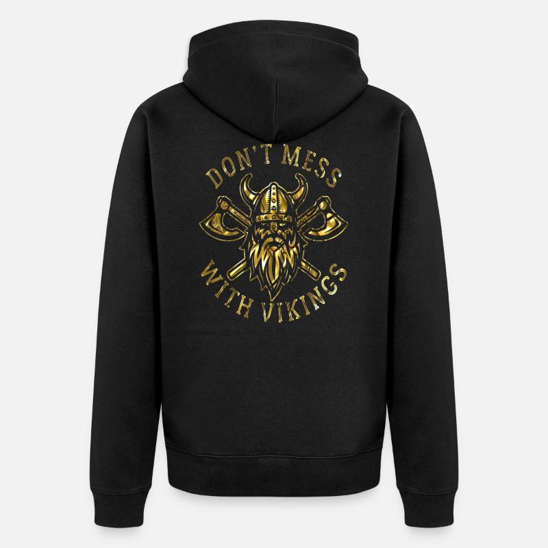 Vikings - Veste à capuche bio Premium Unisexe - noir