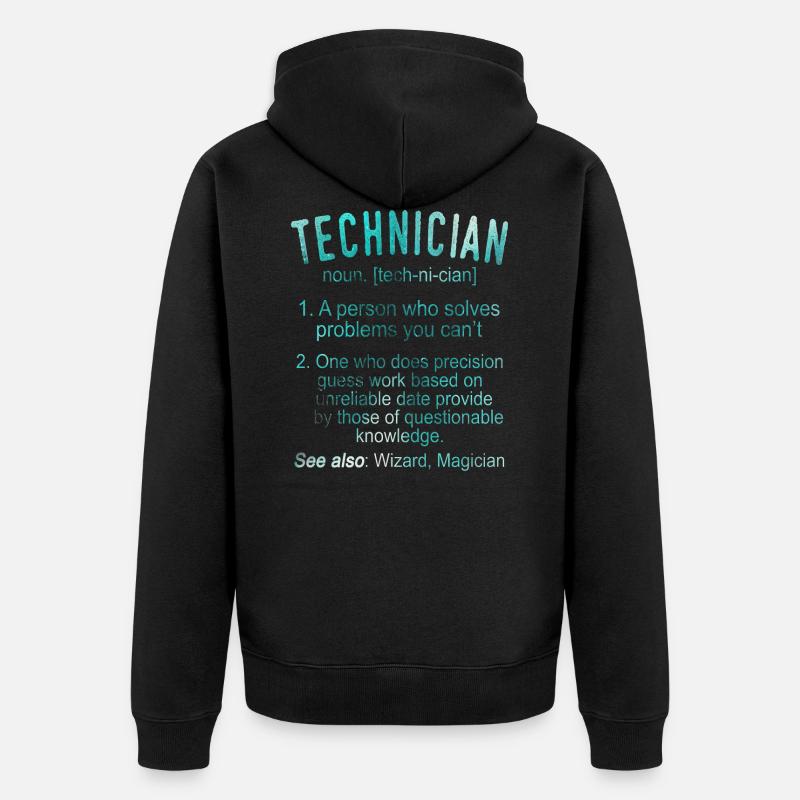 Techniciens - Veste à capuche bio Premium Unisexe - noir