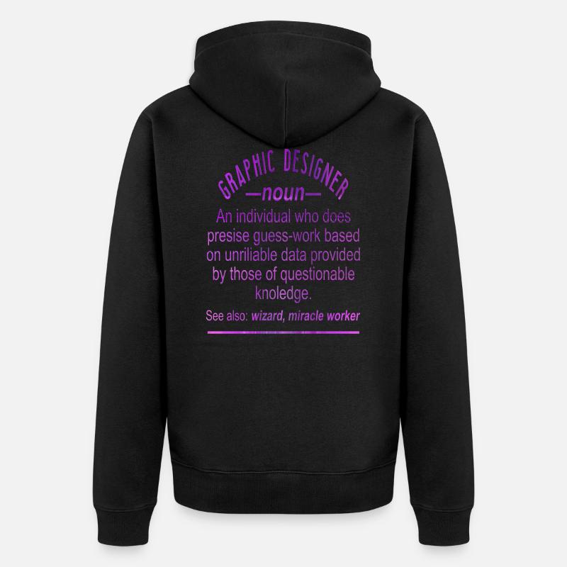 Graphistes - Veste à capuche bio Premium Unisexe - noir