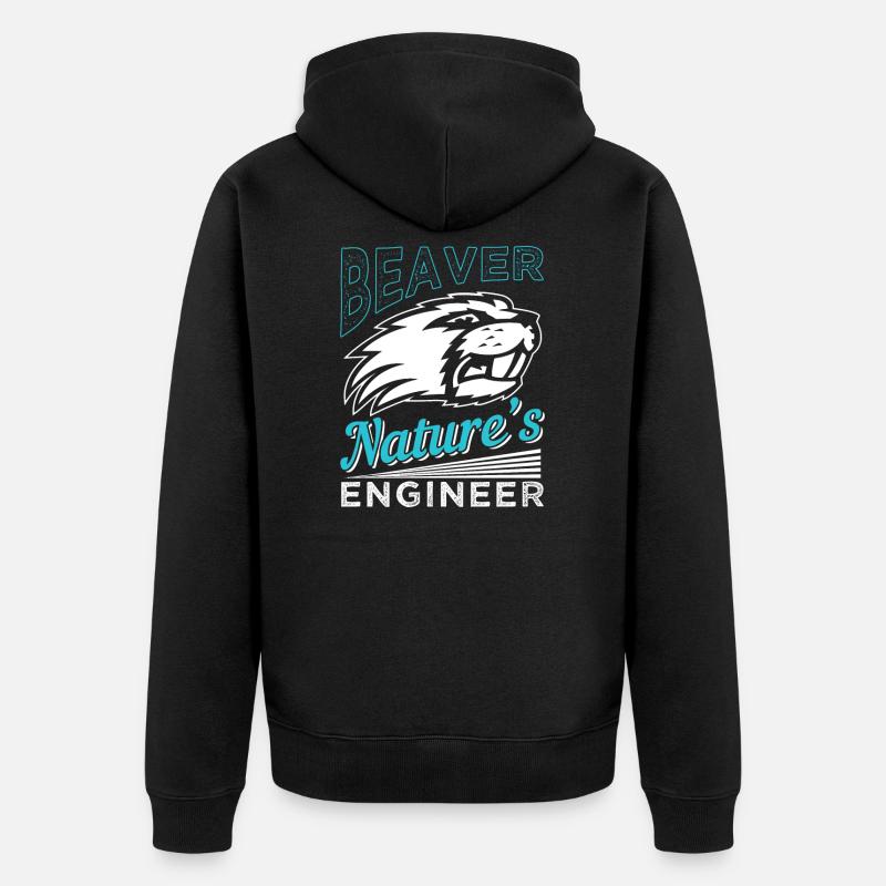 Biber - Veste à capuche bio Premium Unisexe - noir