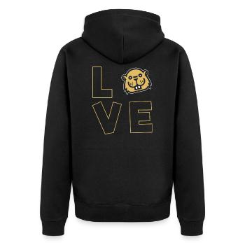 Biber - Veste à capuche bio Premium Unisexe - noir - Dos - Nico (187cm)
