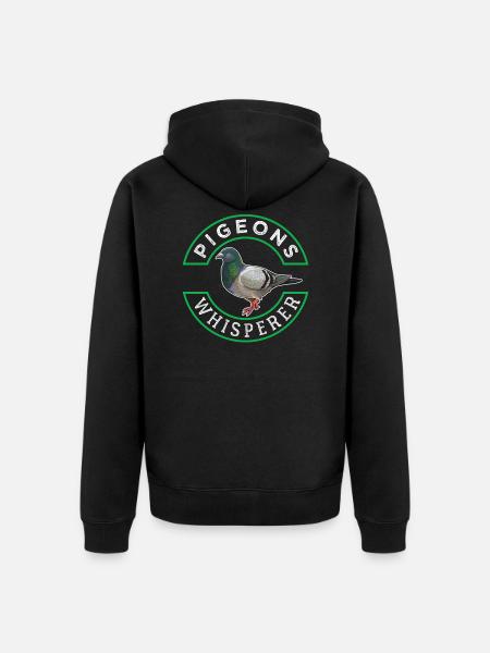 Dove - Unisex Premium Organic Zip Hoodie - black