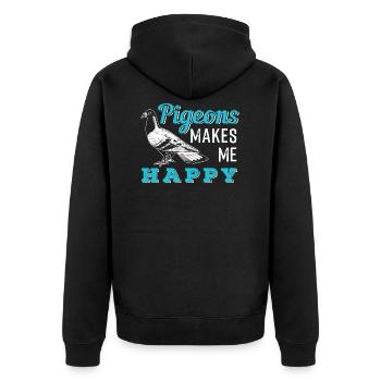 Pigeon - Veste à capuche bio Premium Unisexe - noir - Dos - Nico (187cm)