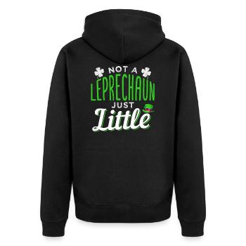 St Patrick's Day - Unisex Premium Organic Zip Hoodie - black - Back - Nico (187cm)