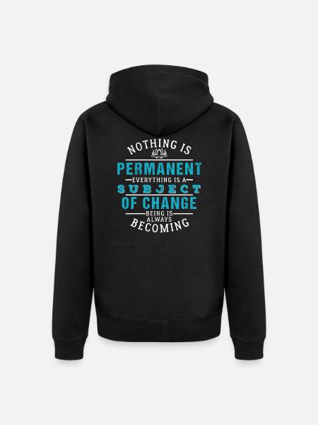Buddhism - Unisex Premium Organic Zip Hoodie - black