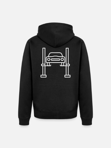 hydraulic ramp - Unisex Premium Organic Zip Hoodie - black