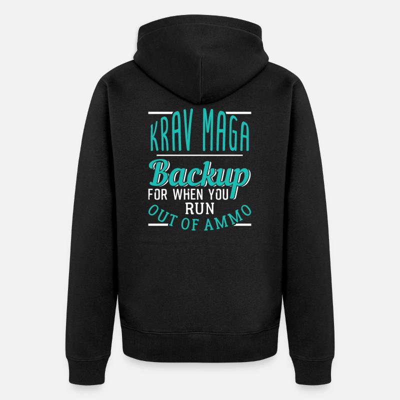 Krav Maga - Veste à capuche bio Premium Unisexe - noir