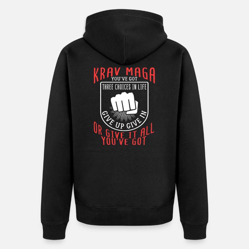 Krav Maga - Veste à capuche bio Premium Unisexe - noir