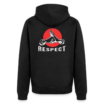 Kung Fu - Veste à capuche bio Premium Unisexe - noir - Dos - Nico (187cm)