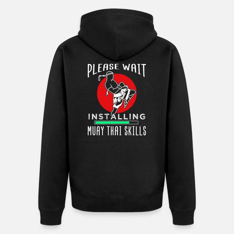 Muay Thai - Unisex Premium Bio Zip Hoodie - Schwarz