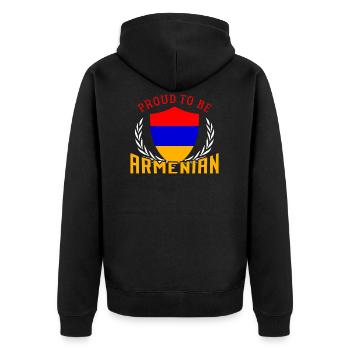 Arménie - Veste à capuche bio Premium Unisexe - noir - Dos - Nico (187cm)