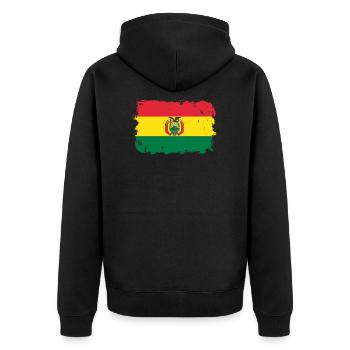 Bolivie - Veste à capuche bio Premium Unisexe - noir - Dos - Nico (187cm)