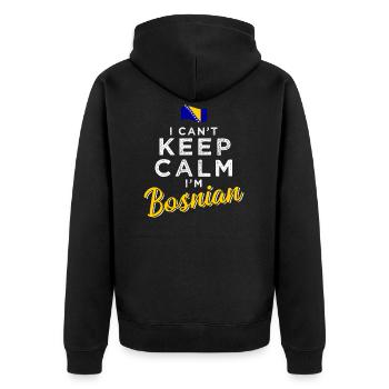 Bosnie-Herzégovine - Veste à capuche bio Premium Unisexe - noir - Dos - Nico (187cm)