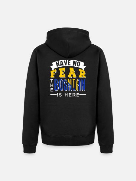Bosnien Herzegowina - Unisex Premium Bio Zip Hoodie - Schwarz