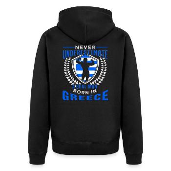 Grèce - Veste à capuche bio Premium Unisexe - noir - Dos - Nico (187cm)