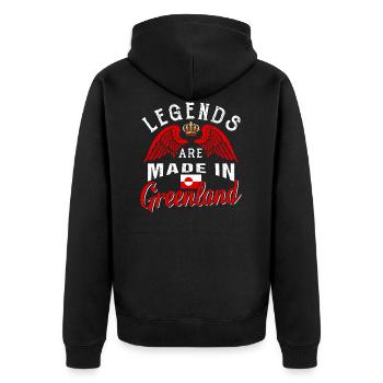Groenland - Veste à capuche bio Premium Unisexe - noir - Dos - Nico (187cm)