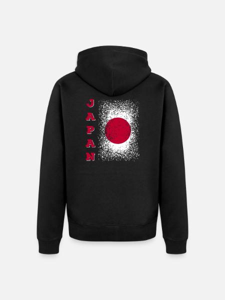 Japan flag - Unisex Premium Organic Zip Hoodie - black