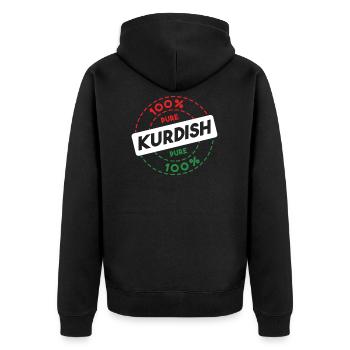 Kurdistan - Veste à capuche bio Premium Unisexe - noir - Dos - Nico (187cm)