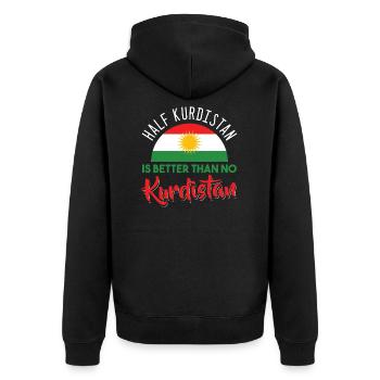 Kurdistan - Veste à capuche bio Premium Unisexe - noir - Dos - Nico (187cm)