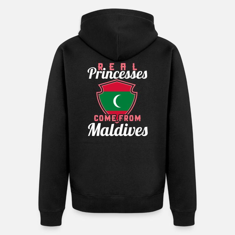 Malediven - Unisex Premium Bio Zip Hoodie - Schwarz