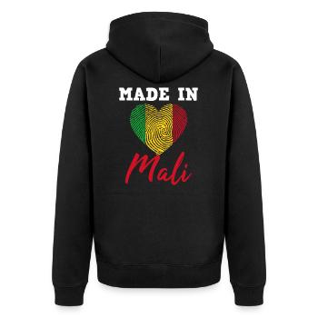 Mali - Veste à capuche bio Premium Unisexe - noir - Dos - Nico (187cm)