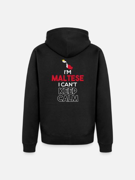 Malta - Unisex Premium Organic Zip Hoodie - black