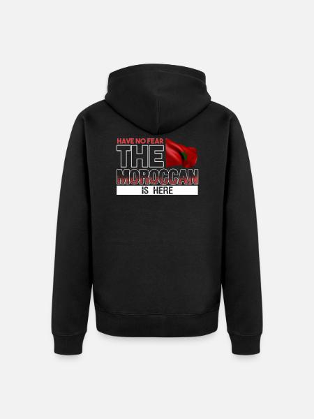 Morocco - Unisex Premium Organic Zip Hoodie - black