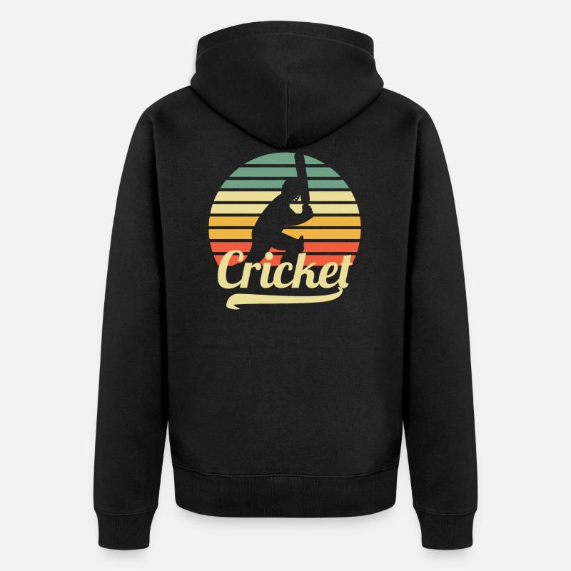 Cricket - Unisex Premium Bio Zip Hoodie - Schwarz