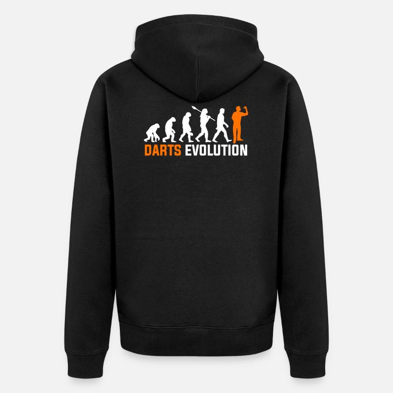 Evolution des fléchettes - Veste à capuche bio Premium Unisexe - noir