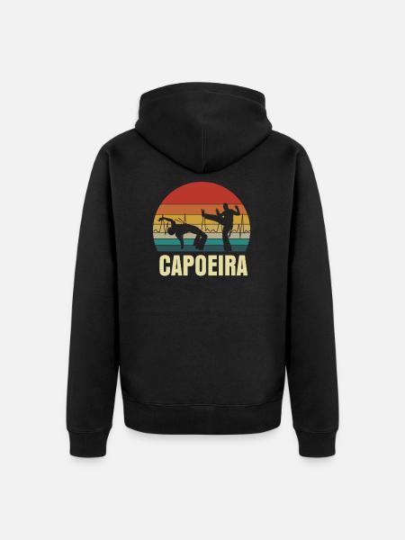 Capoeira Heartbeat - Unisex Premium Organic Zip Hoodie - black