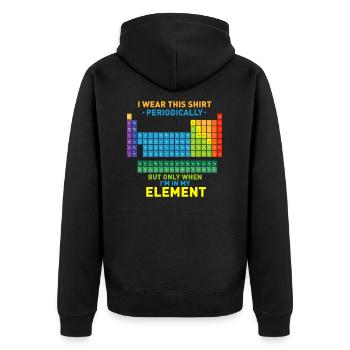 Je porte cette chemise périodiquement - Element - Veste à capuche bio Premium Unisexe - noir - Dos - Nico (187cm)