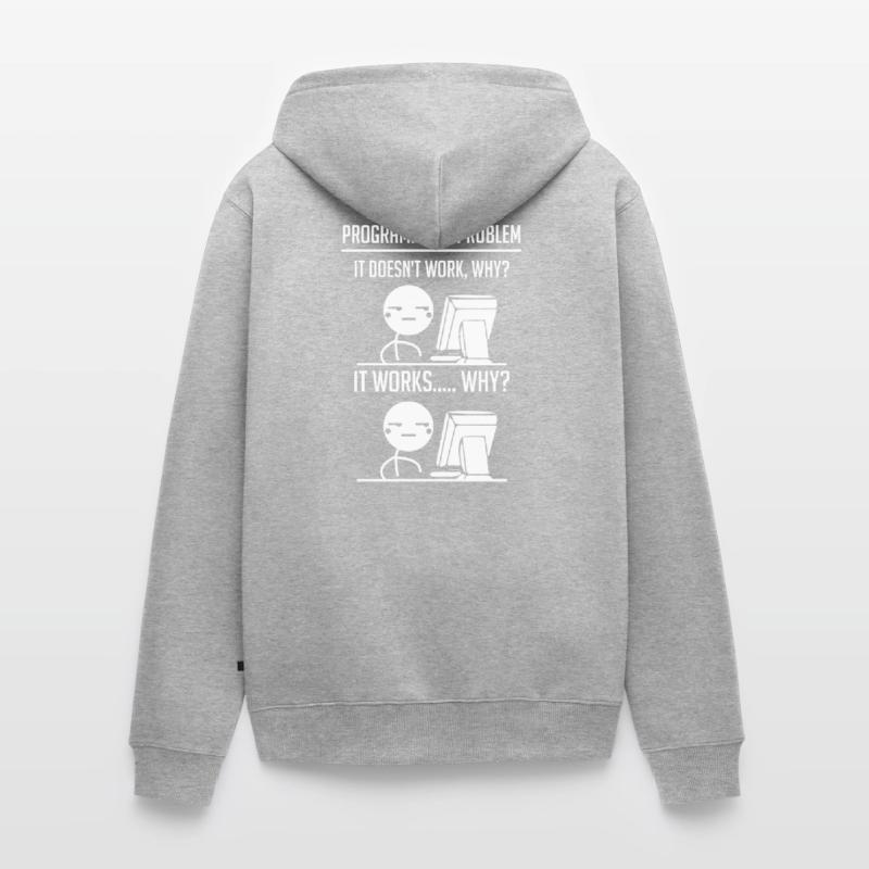 Programmer Code Developer Unisex Premium Organic Zip Hoodie
